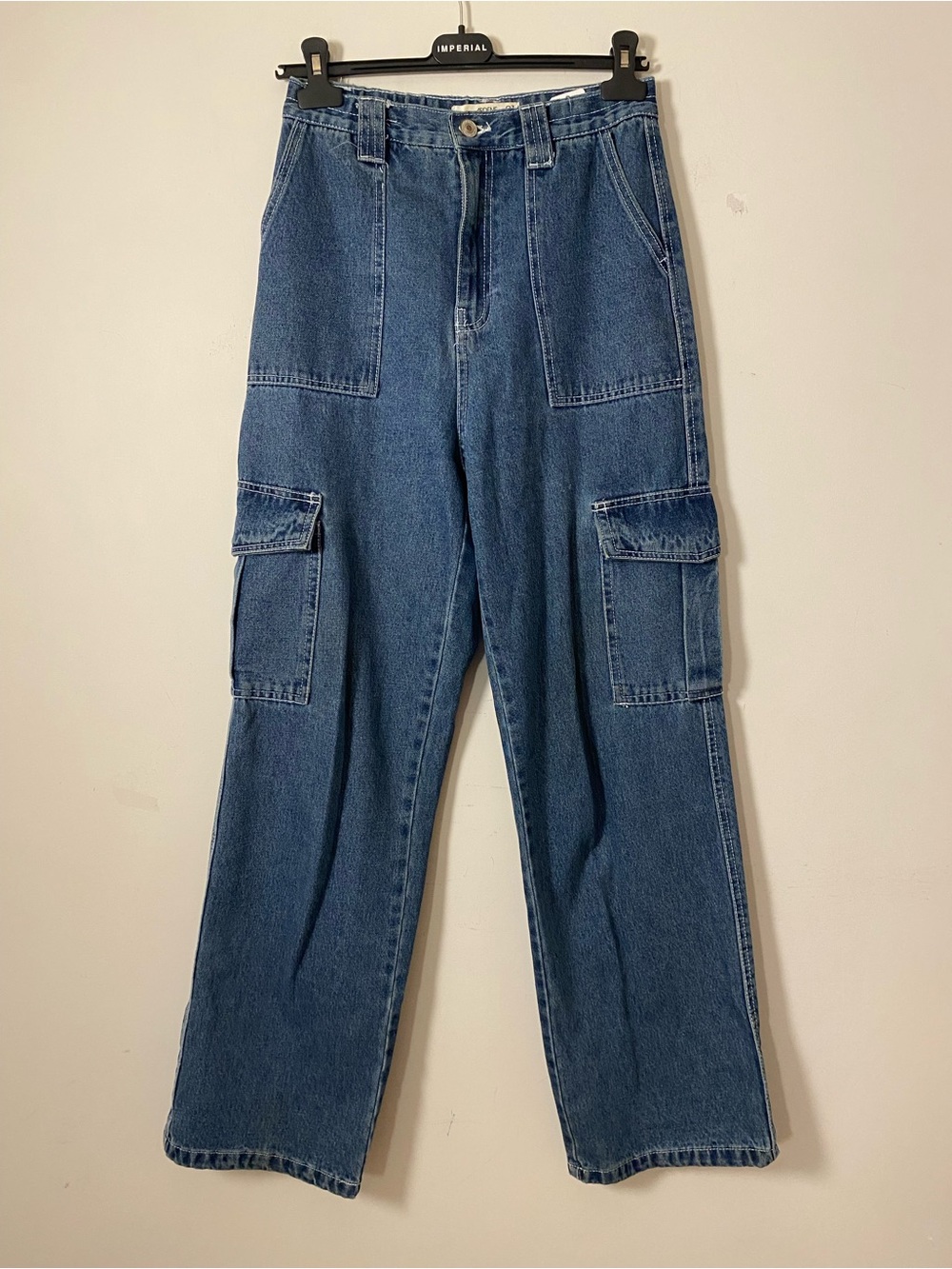 Ardene Dark Blue Cargo Denim Pants